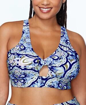 Raisins Curve Trendy Plus Size Via Keyhole Bra Bikini Top